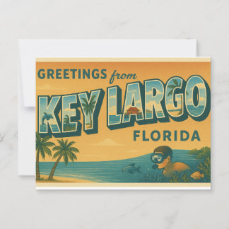 Greetings from Key Largo Florida Postcard