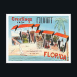Greetings from Key West, Florida Vintage Travel Postcard<br><div class="desc">Greetings from Key West,  Florida Vintage Travel Postcard</div>