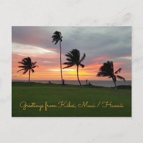 Greetings from Kihei Maui  Hawaii Postcard