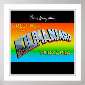Greetings from Kilimanjaro Framed Poster