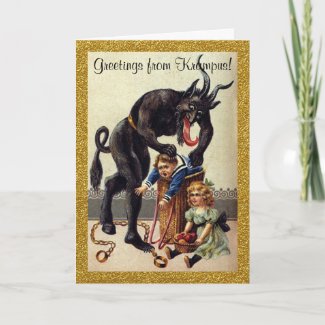 Greetings from Krampus Holiday Greeting Card