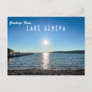 Greetings from Lake Geneva Wisconsin Postcard