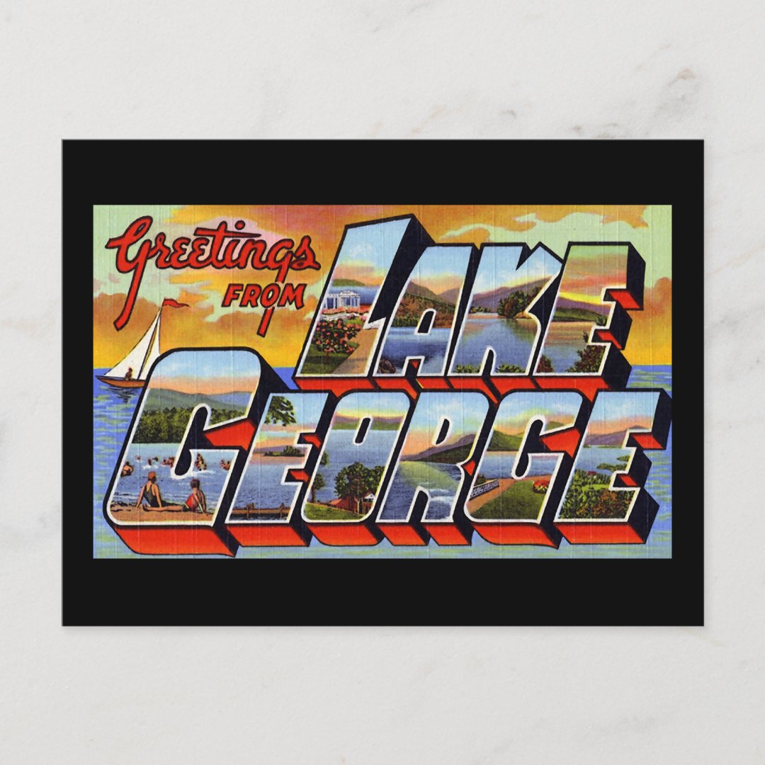 Greetings from Lake New York Postcard Zazzle