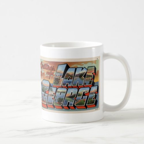 Greetings from Lake George NY Coffee Postcard Mug