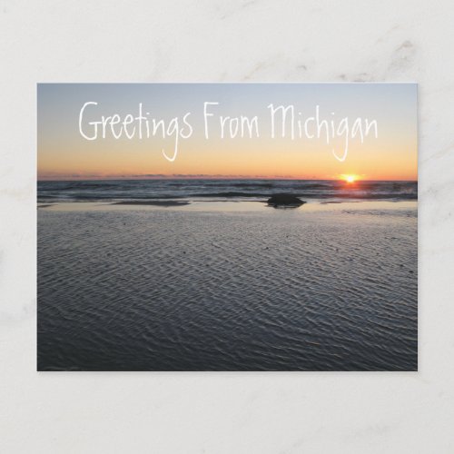 Greetings from Lake Michigan Postcard