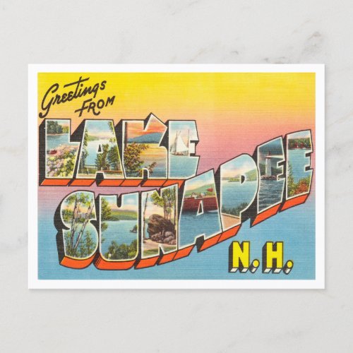 Greetings from Lake Sunapee New Hampshire Travel Postcard