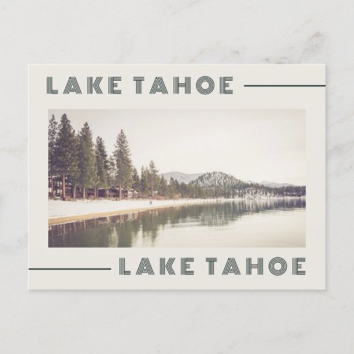 Greetings from Lake Tahoe Retro Style Postcard