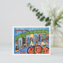 Greetings from Lancaster, Pennsylvania Travel Postcard | Zazzle