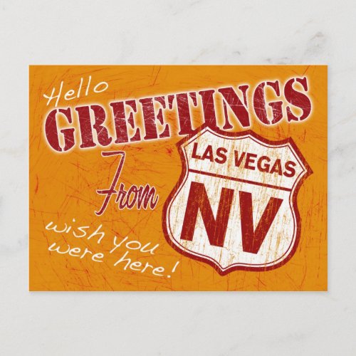 Greetings from Las Vegas Nevada Postcard