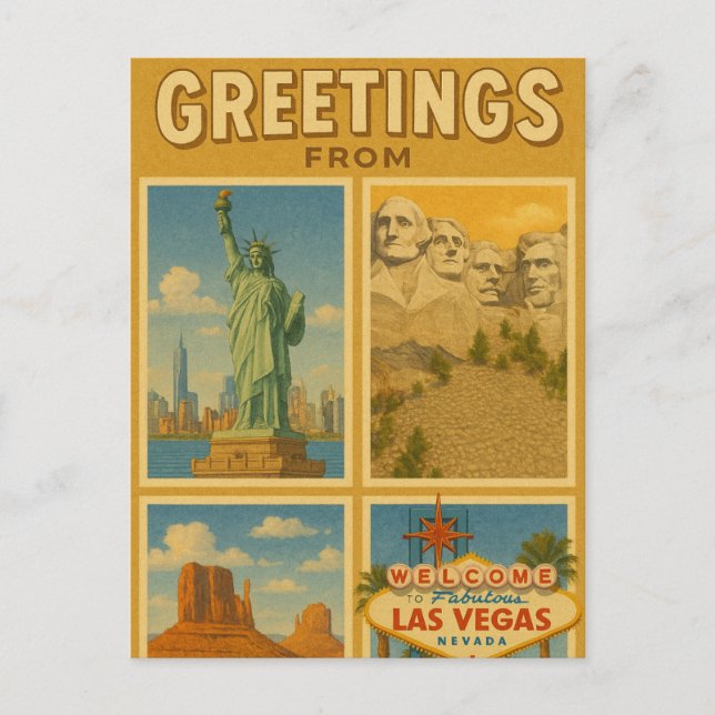 Greetings From Las Vegas Nevada Postcard (Front)