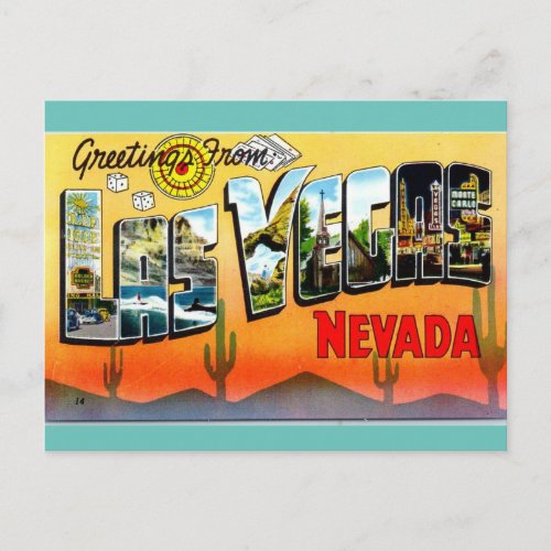 Greetings from Las Vegas Nevadas travel Postcard