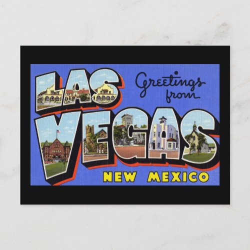 Greetings from Las Vegas New Mexico Postcard