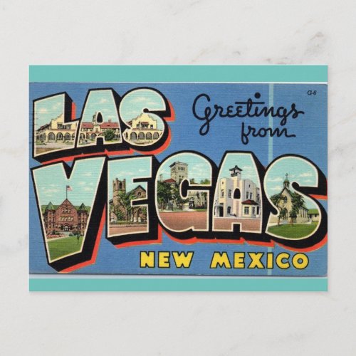 Greetings from Las Vegas New Mexico travel Postcard