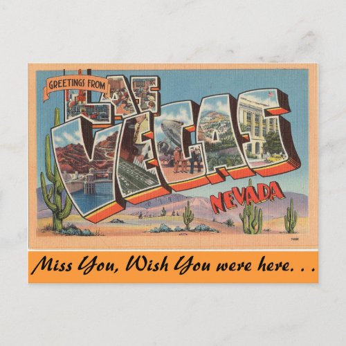 Greetings from Las Vegas Postcard