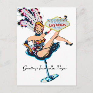 Greetings from Las Vegas Nevada Postcard Throw Pillow 2 – RetroAmerica