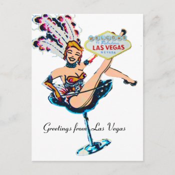 Greetings From Las Vegas Postcard by Rebecca_Reeder at Zazzle