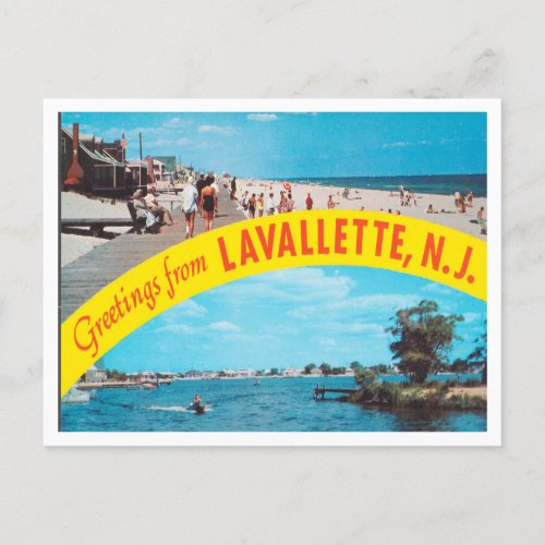 Greetings from Lavallette New Jersey Travel Postcard