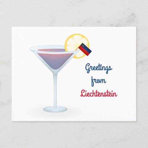 Greetings From Liechtenstein Cocktail Holiday Card