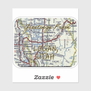 Greetings From Logan Utah Sticker