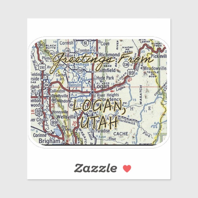 Greetings From Logan Utah Sticker (Sheet)