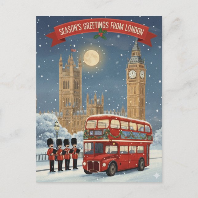Greetings from London Christmas Card (Front)