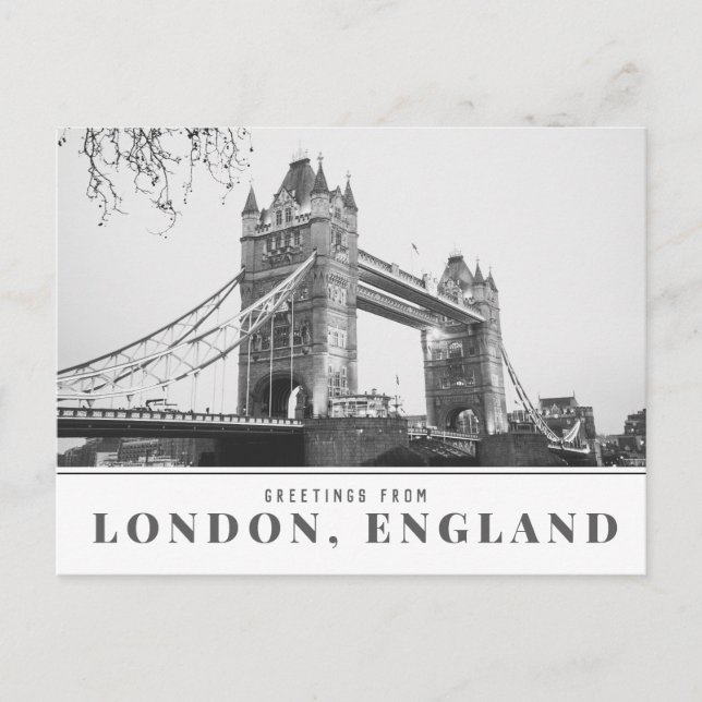 Greetings from London Tower Bridge Postcard (Front)