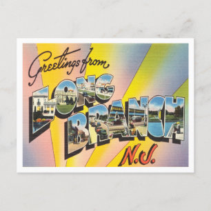Greetings from Long Branch, New Jersey Travel Postcard