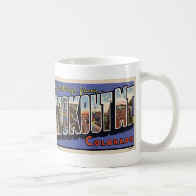 Greetings from Lookout Mountain, CO Postcard Mug (Right)