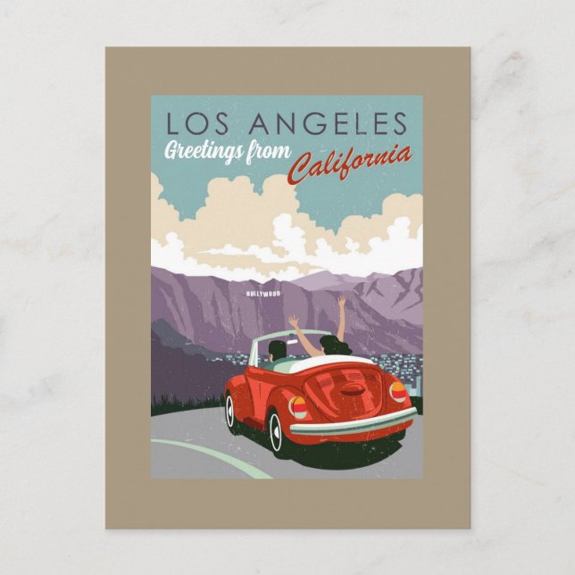 Greetings from Los Angeles California Postcard (Front)