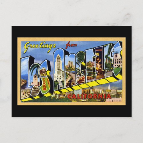 Greetings from Los Angeles California Postcard