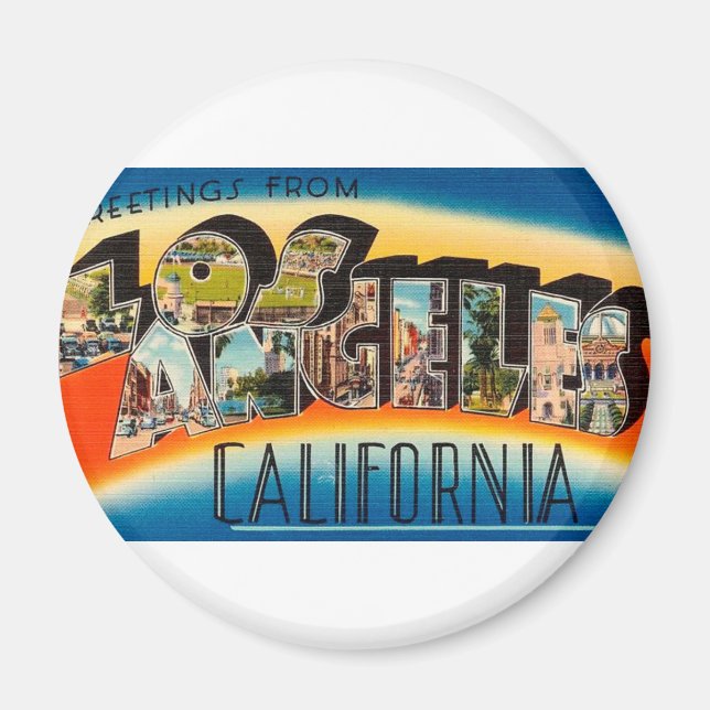 Greetings From Los Angeles Magnet (Front)