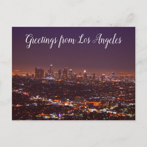 Greetings from Los Angeles Postcard Skyline