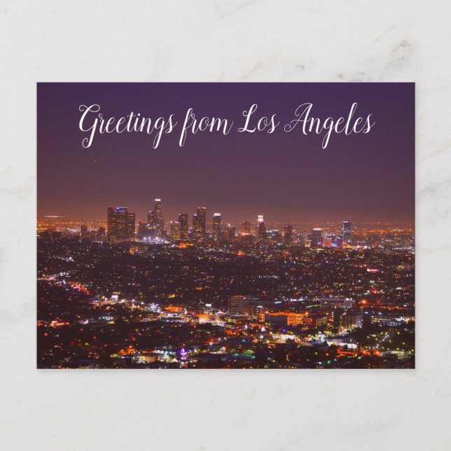 Greetings from Los Angeles Postcard Skyline (Front)
