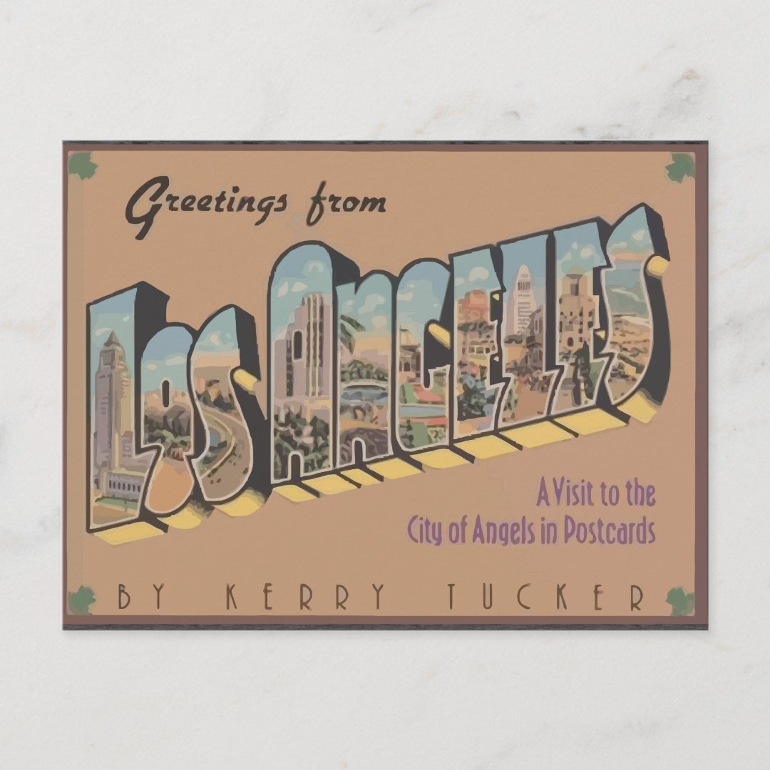 Greetings From Los Angeles, Vintage Postcard Zazzle