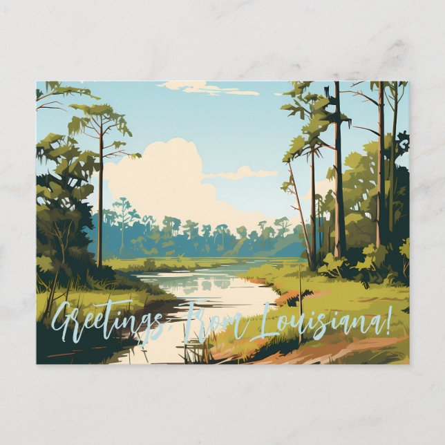 Greetings, From Louisiana | Bayou Postcard (Front)