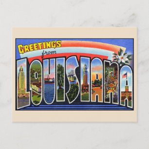 Greetings from Louisiana Large Letter Postcard
