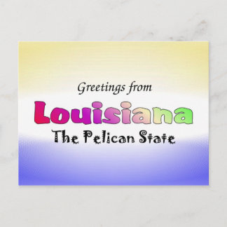 Greetings from Louisiana Postcard