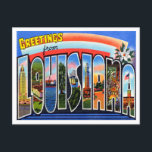 Greetings from Louisiana Vintage Travel Postcard<br><div class="desc">Greetings from Louisiana Vintage Travel Postcard</div>