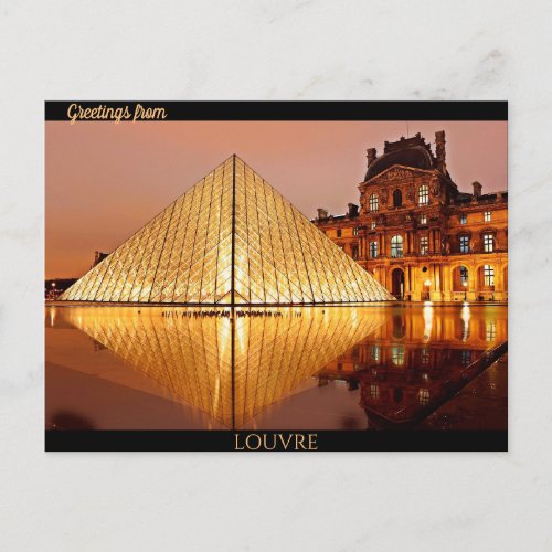 Greetings from Louvre Postcard