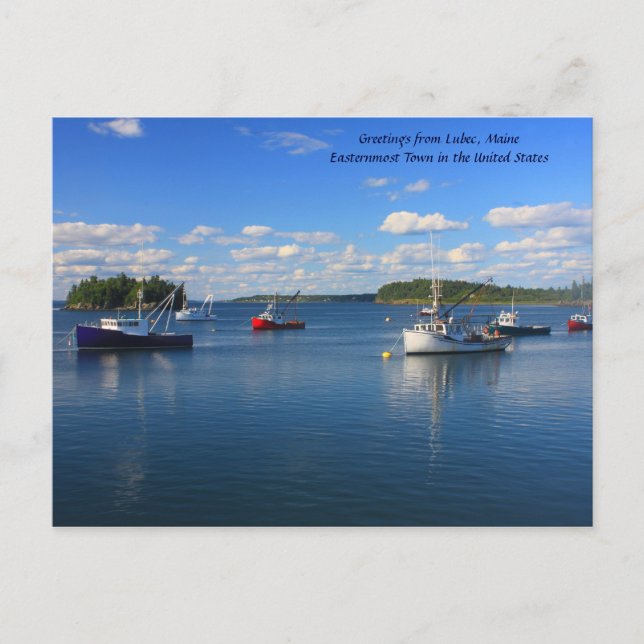 Greetings from Lubec, Maine Postcard (Front)