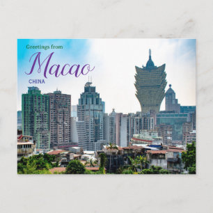 Greetings from Macao China Postcard