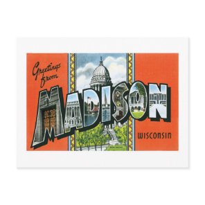 Greetings from Madison, Wisconsin Postcard