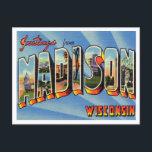 Greetings from Madison, Wisconsin Vintage Travel Postcard<br><div class="desc">Greetings from Madison,  Wisconsin Vintage Travel Postcard</div>