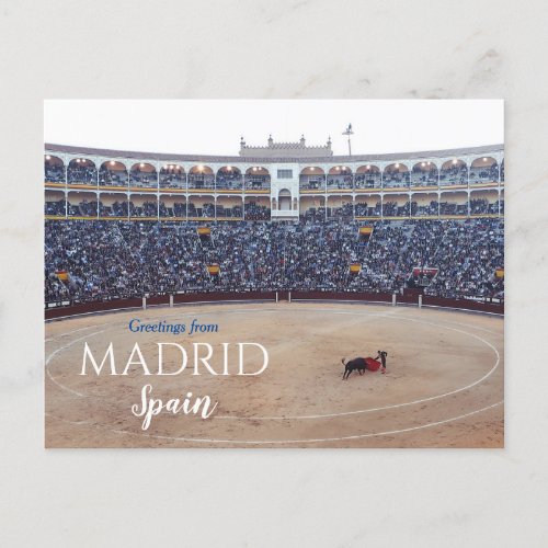 Greetings from Madrid Spain Postcard 