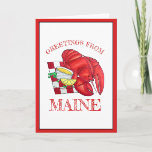 Greetings from Maine Lobster Shack Seafood Dinner Card