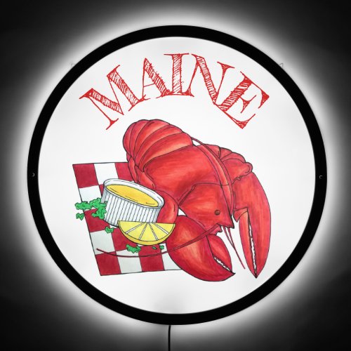 Greetings from Maine Lobster Shack Seafood Dinner LED Sign