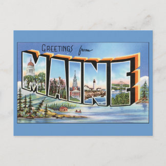 Greetings From Maine Postcard