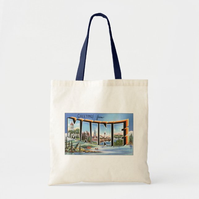 Greetings From Maine Tote Bag (Front)