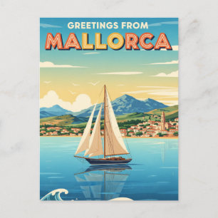 Greetings from Mallorca Spain Travel Postcard