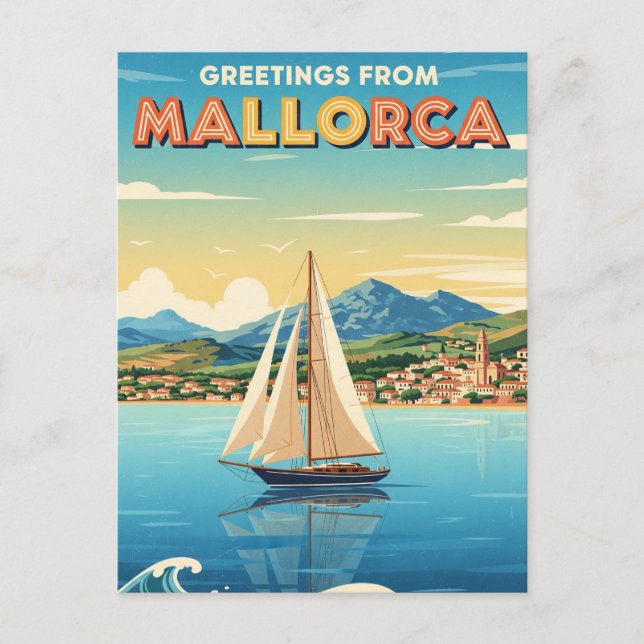 Greetings from Mallorca Spain Travel Postcard (Front)